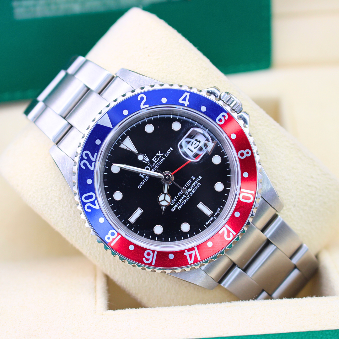 Rolex GMT-Master II 16710 Pepsi Bezel Watch – Stainless Steel Oyster Bracelet Automatic 2008 Pristine Condition | Calibre of Time