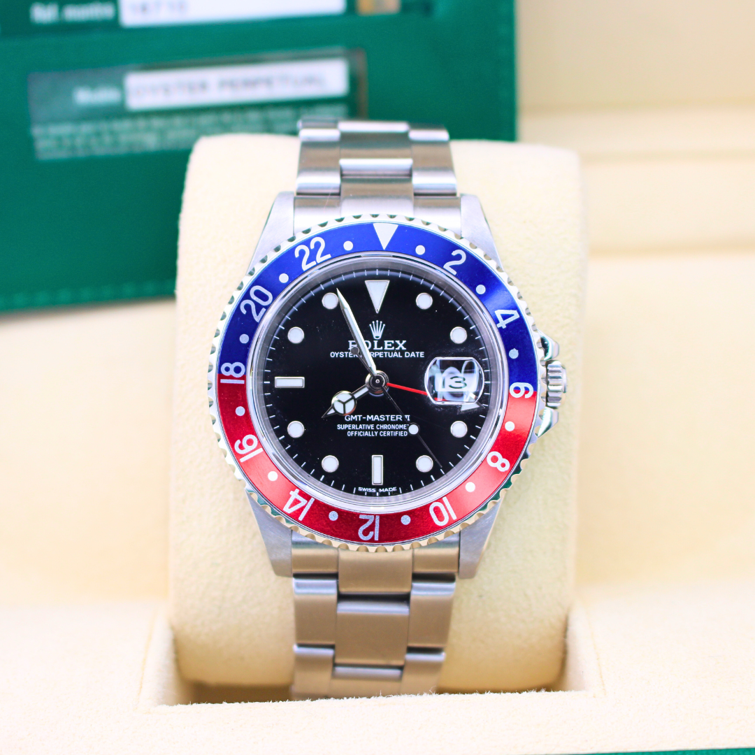 Rolex GMT-Master II 16710 Pepsi Bezel Watch – Stainless Steel Oyster Bracelet Automatic 2008 Pristine Condition | Calibre of Time