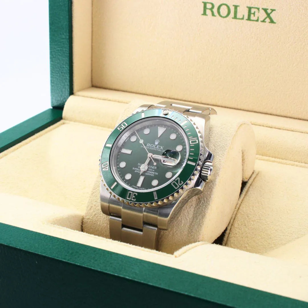 Rolex Submariner 116610LV Hulk Watch – Stainless Steel Green Dial & Bezel Automatic 40mm Discontinued 2019 | Calibre of Time