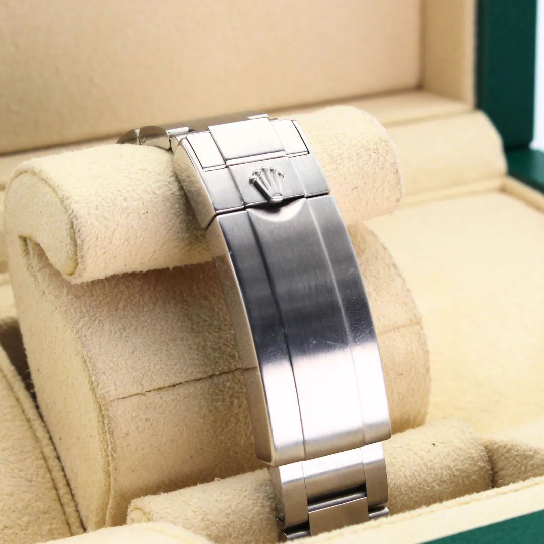 Rolex Submariner 116610LV Hulk Watch Silver watch in a beige display box