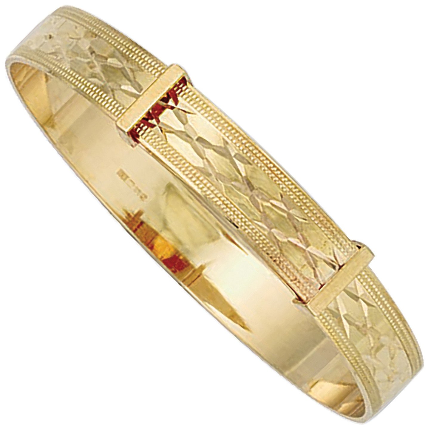 Yellow Gold D/c Baby Slave Bangle
