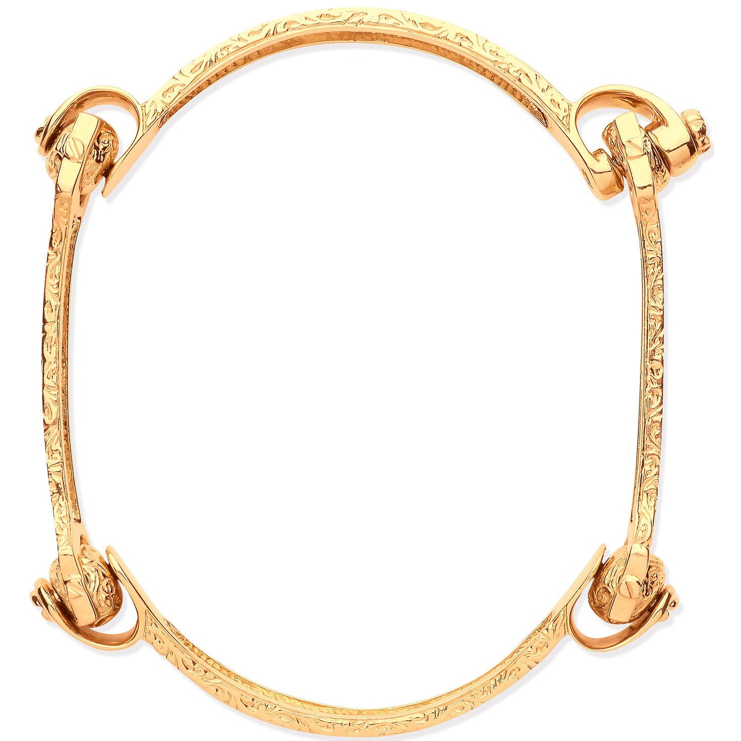 Yellow Gold 4 Piece Bone Gents Bangle