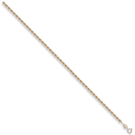 Yellow Gold 2.7mm Hollow Rope Chain