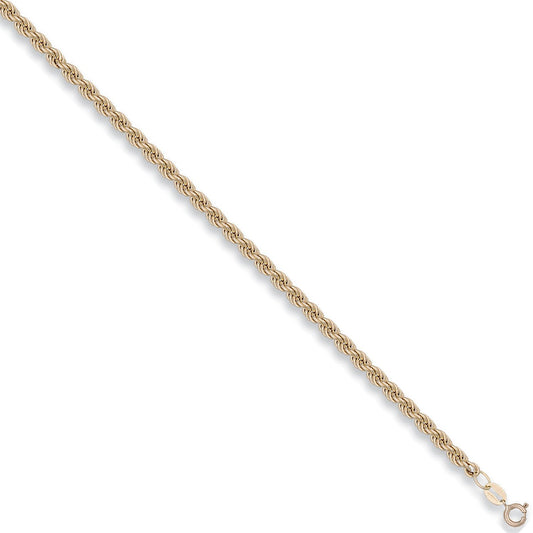 Yellow Gold 4.3mm Hollow Rope Chain