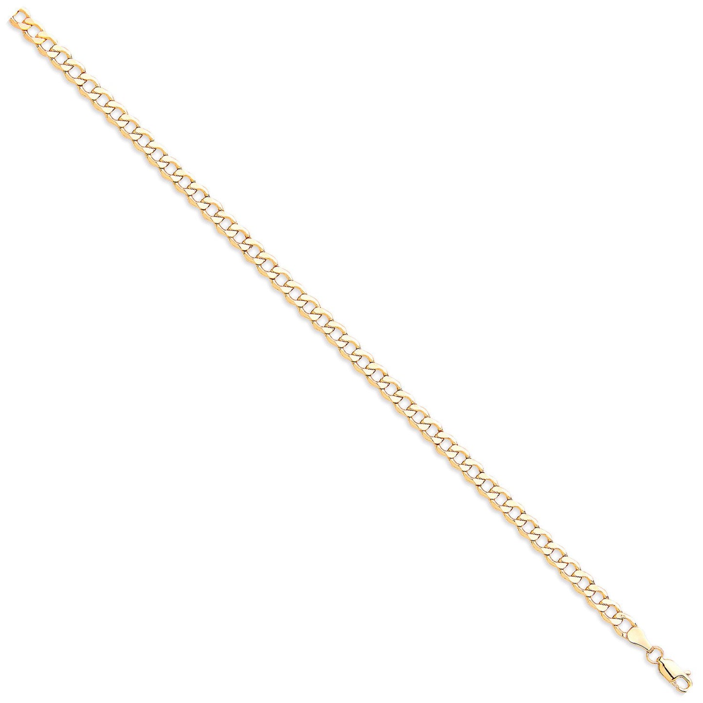 Yellow Gold 4.8mm Hollow Curb