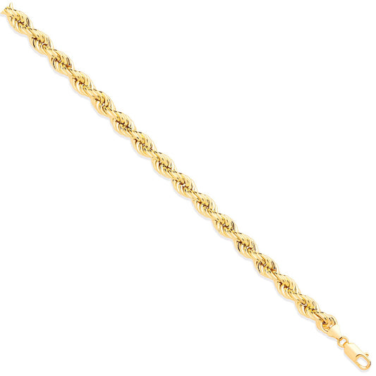 Yellow Gold 9.0mm Hollow Rope  Chain