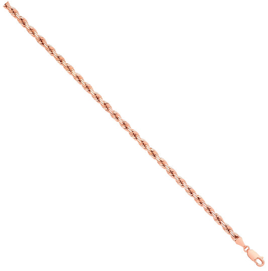 Rose Gold Solid D/c 4.2mm Rope Chain