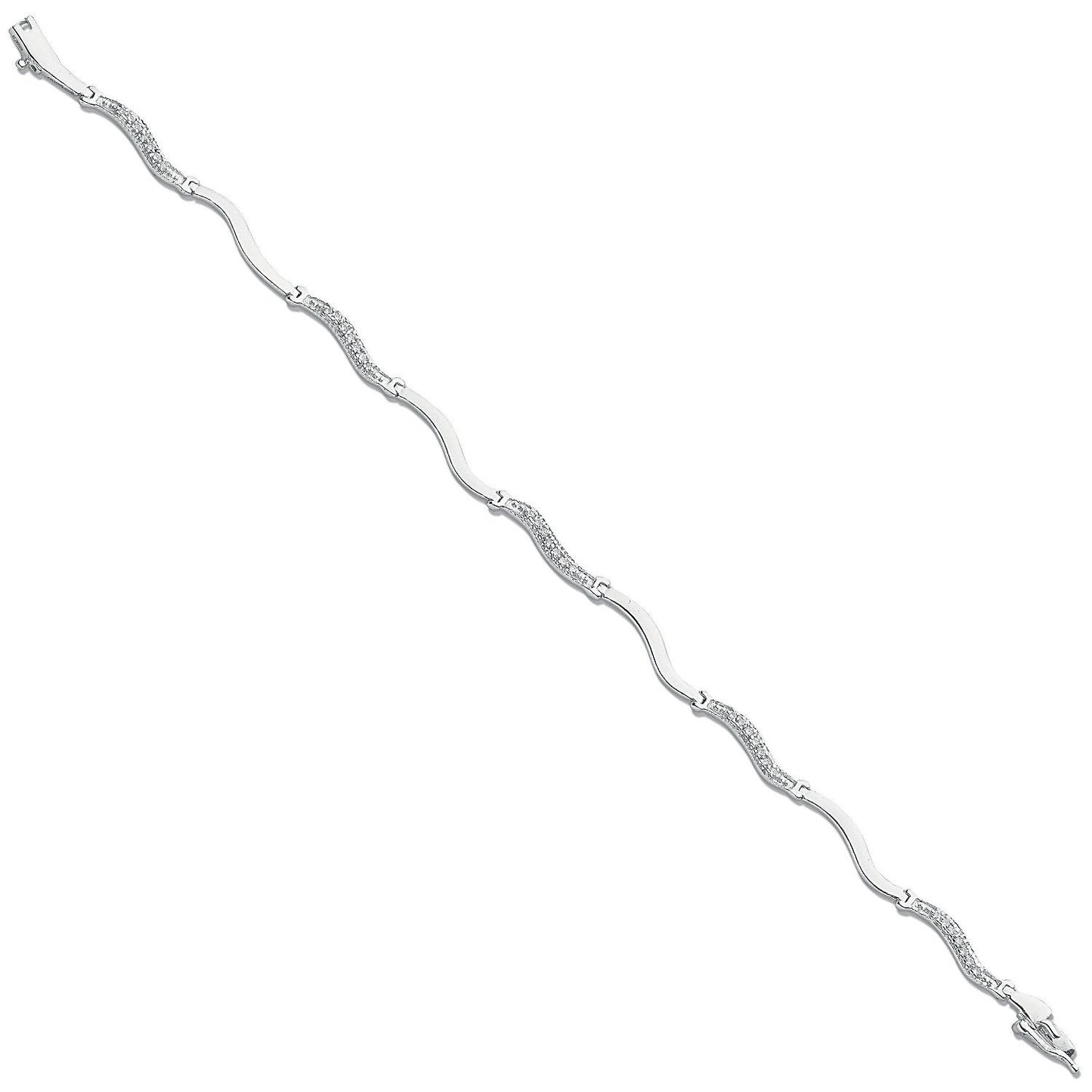 9ct White Gold 0.28ct Diamond Bracelet
