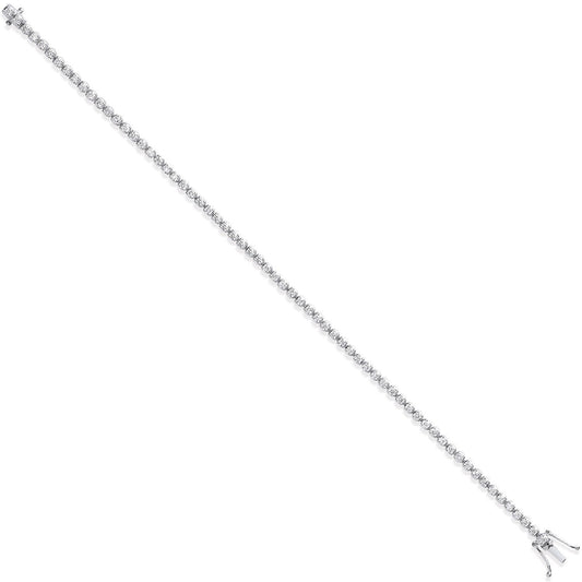18ct White Gold 1.60ct Diamond Tennis Bracelet