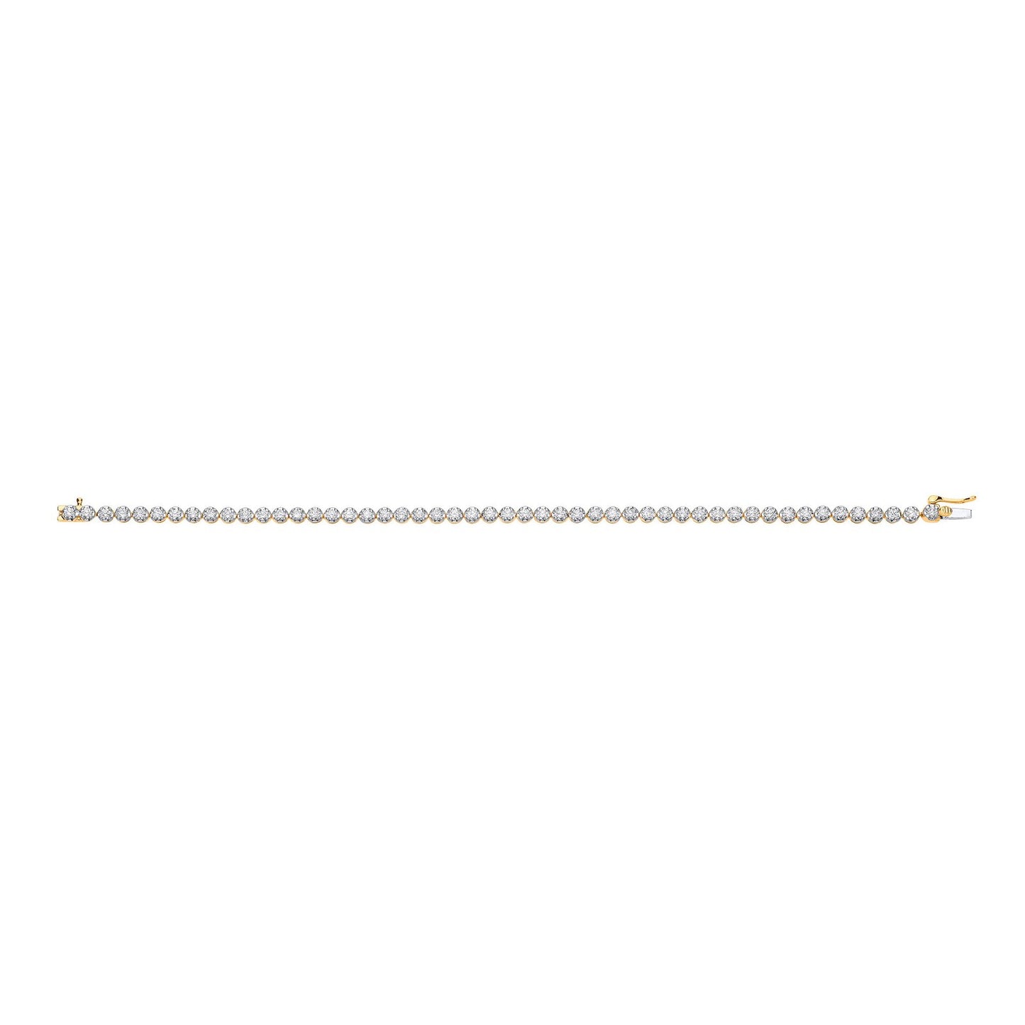 18ct Yellow Gold 3.00ct Diamond Tennis Bracelet