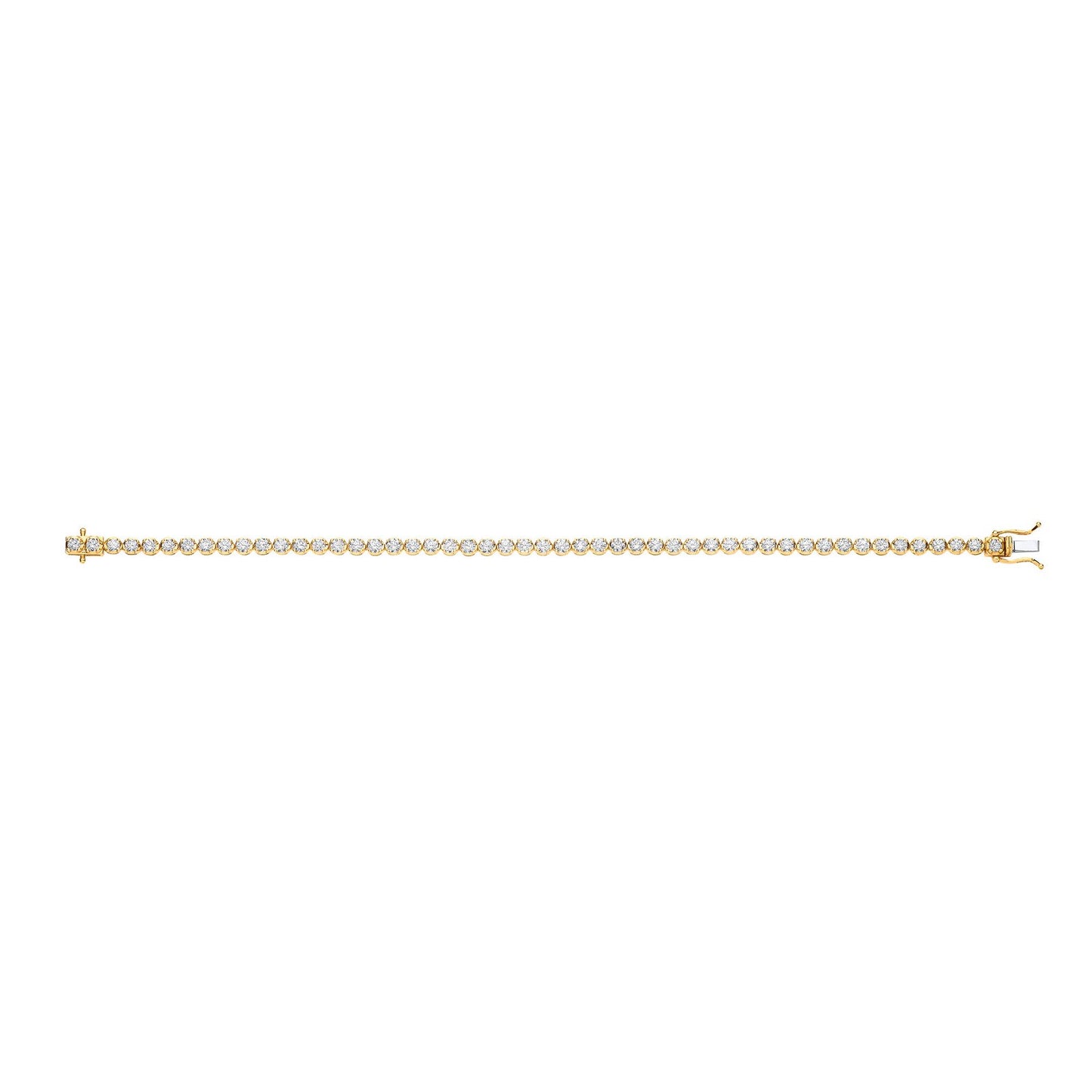18ct Yellow Gold 4.00ct Diamond Tennis Bracelet