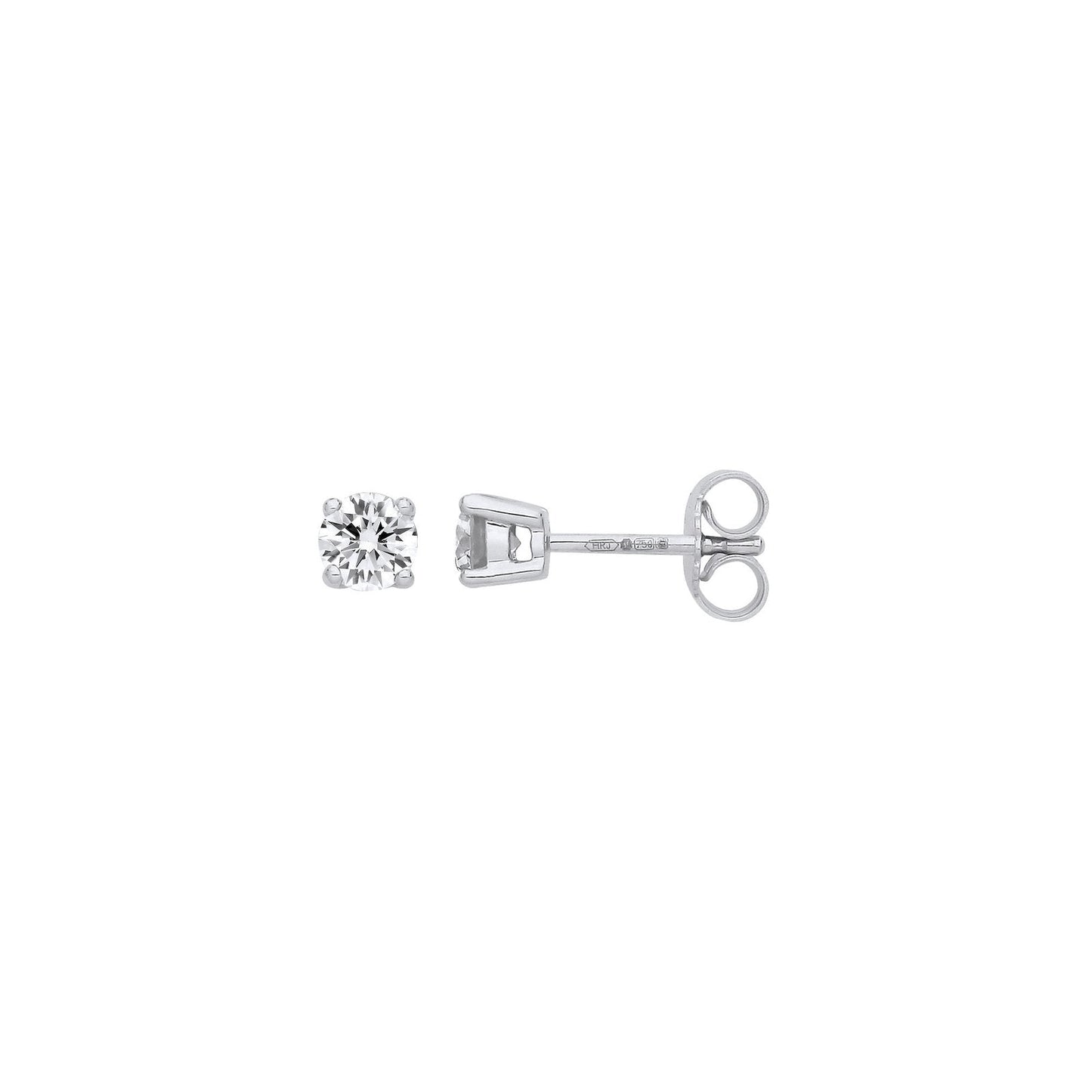 18ct White Gold 0.70ct Claw Set Diamond Stud Earrings