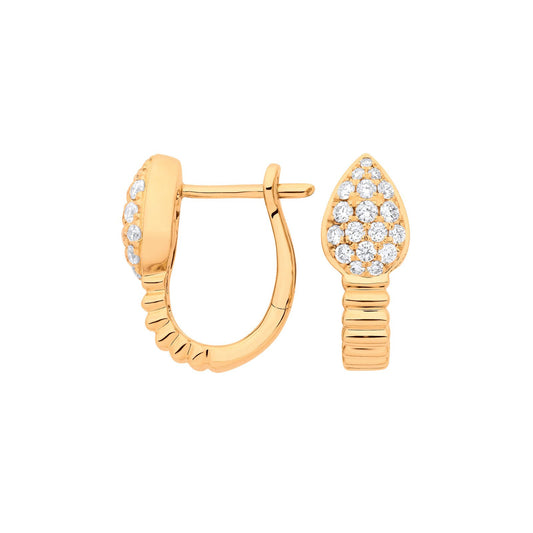 9ct Yellow Gold Serpent Fancy Earrings 0.50ctw