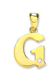 9ct Yellow Gold 0.01ct Diamond Goldinitial