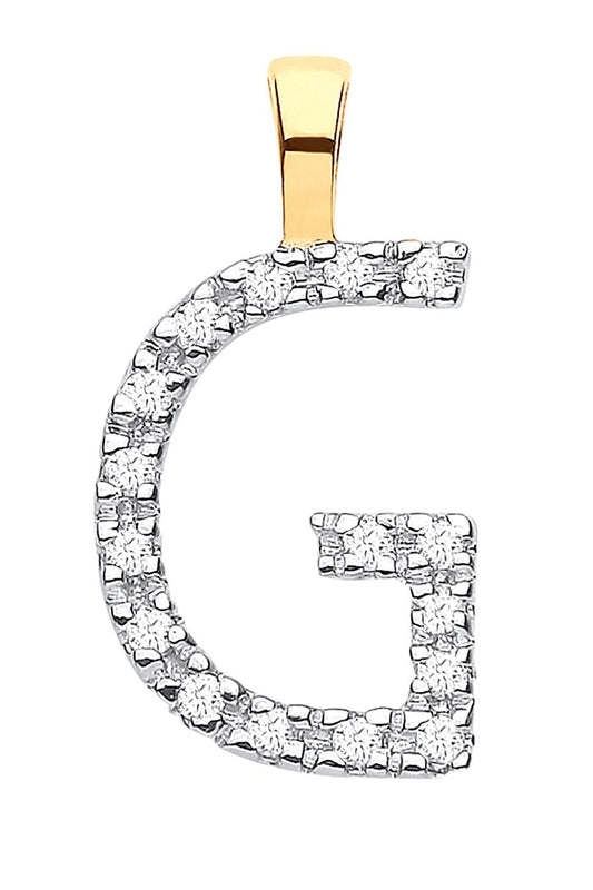 9ct Yellow Gold 0.05ct Diamond Goldinitial