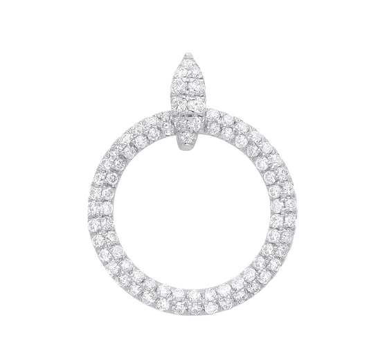 9ct White Gold 0.60ct Circle Of Life Diamond Pendant