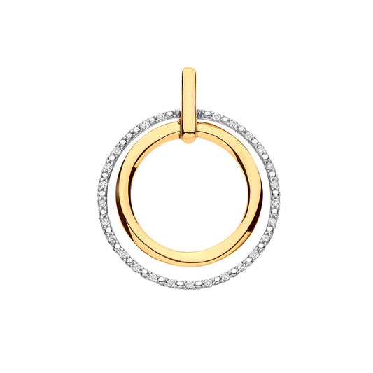 9ct Yellow Gold 0.10ctw Circle Of Life Pendant