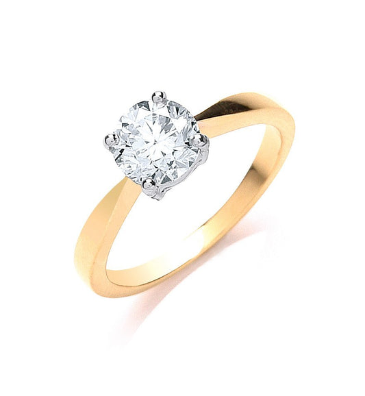 18ct Yellow Gold 1.00ct Diamond Engagement Ring