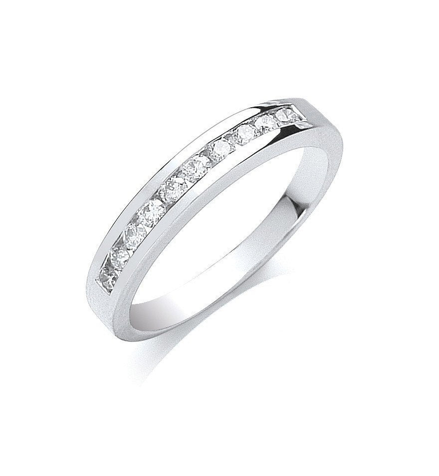 Platinum 0.25ct G/h-vs Diamond Eternity Ring