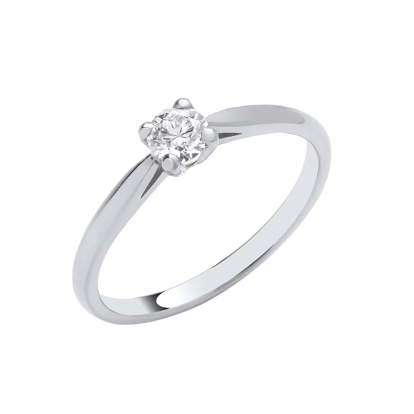 Platinum 0.25ct G/h-si Diamond Engagement Ring