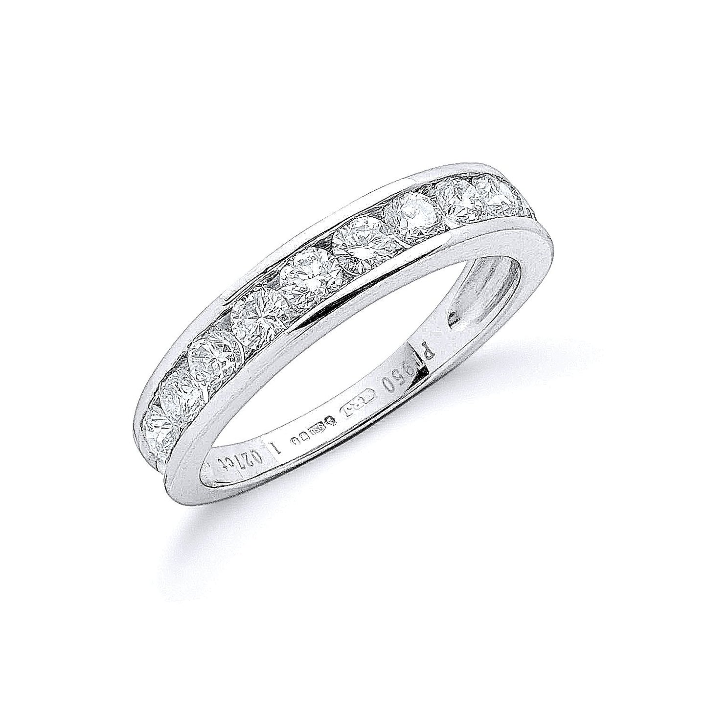 Platinum 1.00ct G/h-vs Diamond Eternity Ring