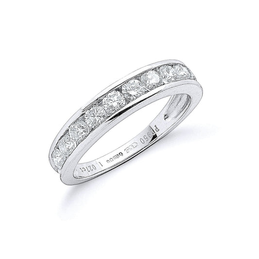 Platinum 1.00ct G/h-vs Diamond Eternity Ring