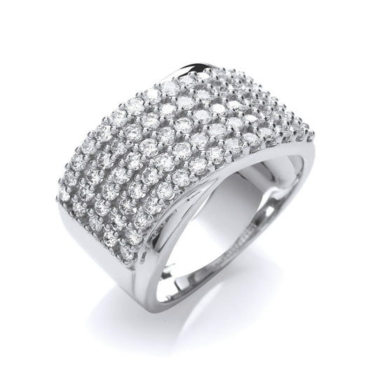 18ct White Gold  1.00ctw Diamond Half Eternity Ring