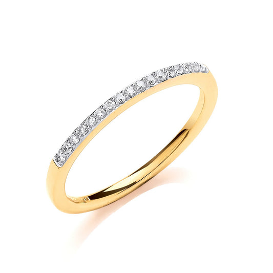 9ct Yellow Gold 0.10ct Eternity Ring