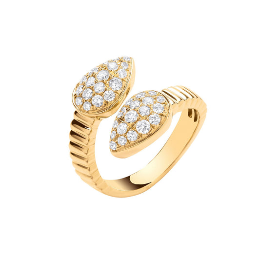 9ct Yellow Gold  Serpent Fancy Ring  0.70ctw