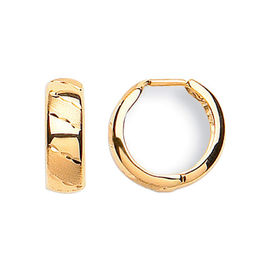 Yellow Gold 16mm D/c Huggies