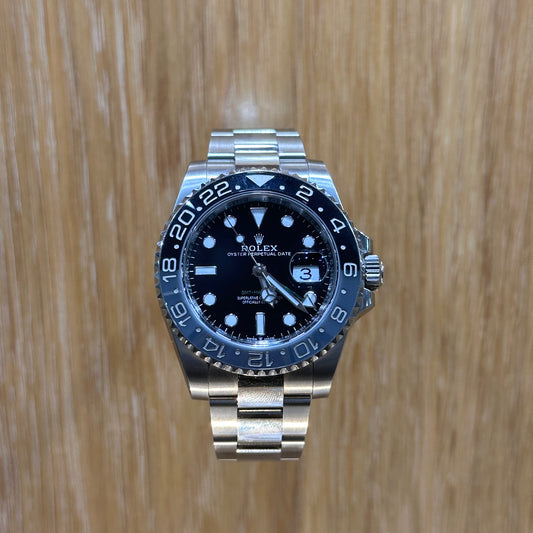 Rolex GMT-Master II 126710GRNR “Bruce Wayne” 2024 – Black & Grey Ceramic Bezel Oyster Bracelet | Calibre of Time London