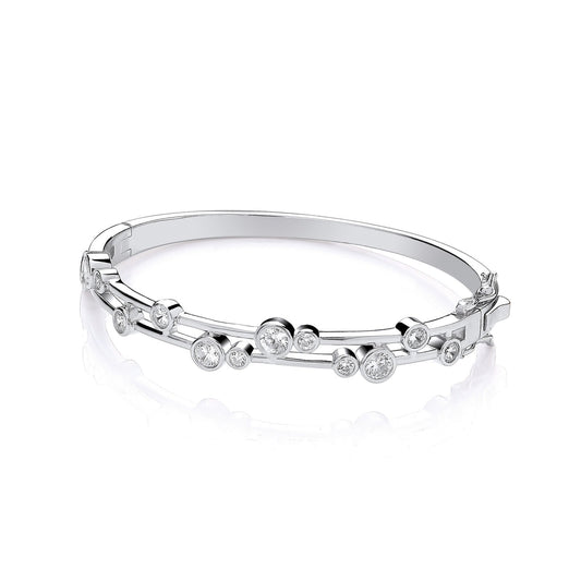 Timeless Rubover Set Cubic Zirconias Ladies J-jaz Bangle