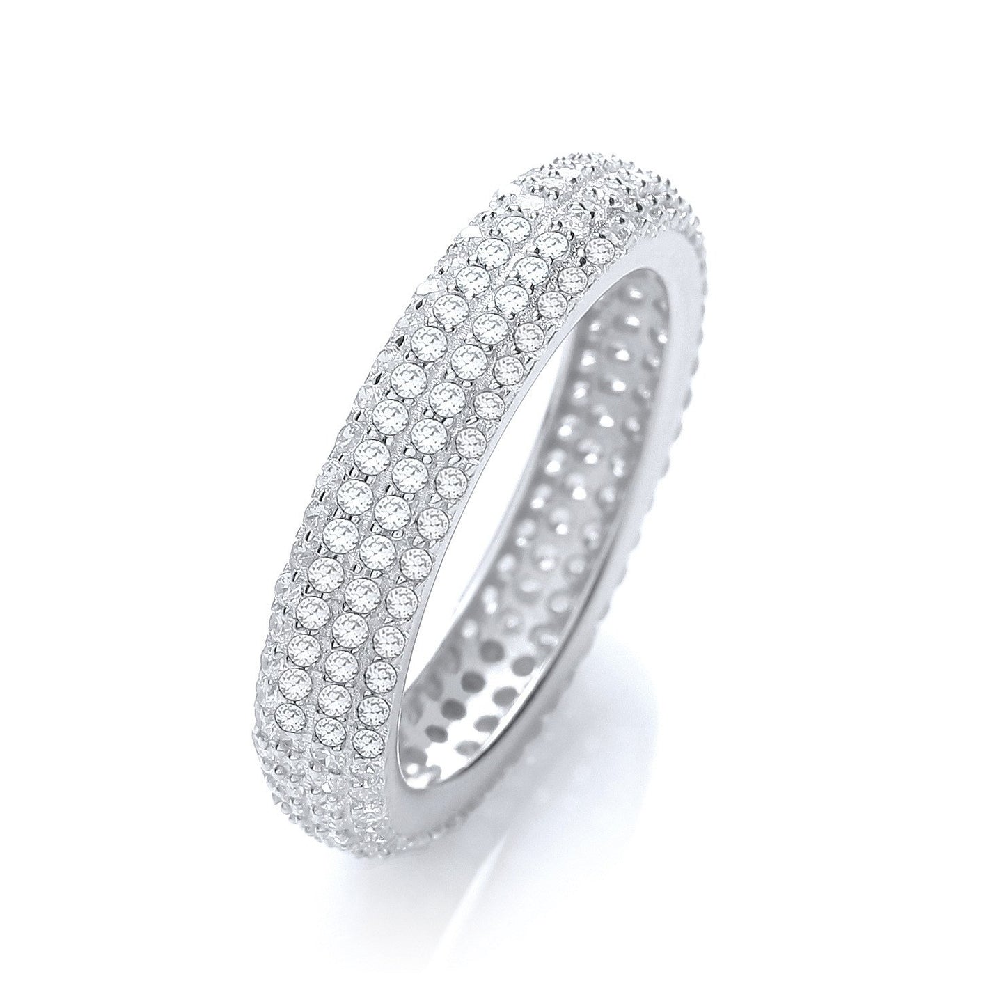 Micro Pave' Full Et Ring No Edge Cubic Zirconia