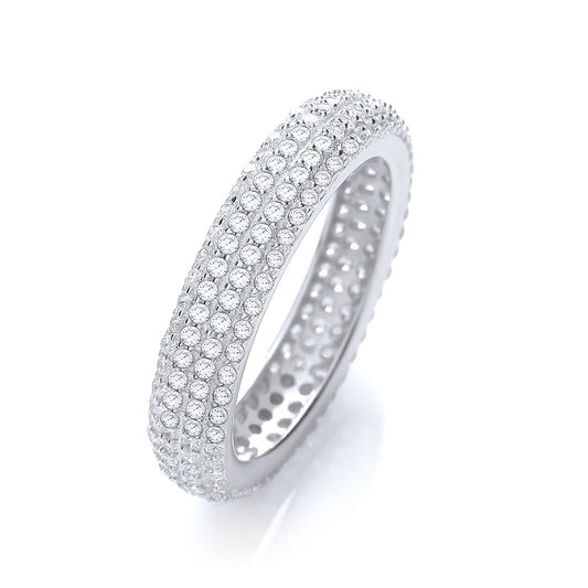 Micro Pave' Full Et Ring No Edge Cubic Zirconia