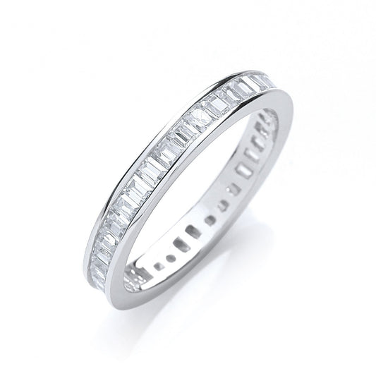 Full Et Baguettes Channel Set Cubic Zirconia Ring
