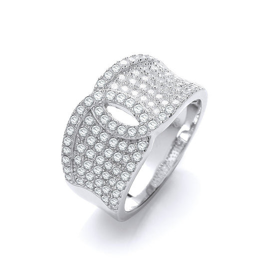 Micro Pave' White Cubic Zirconia Ring