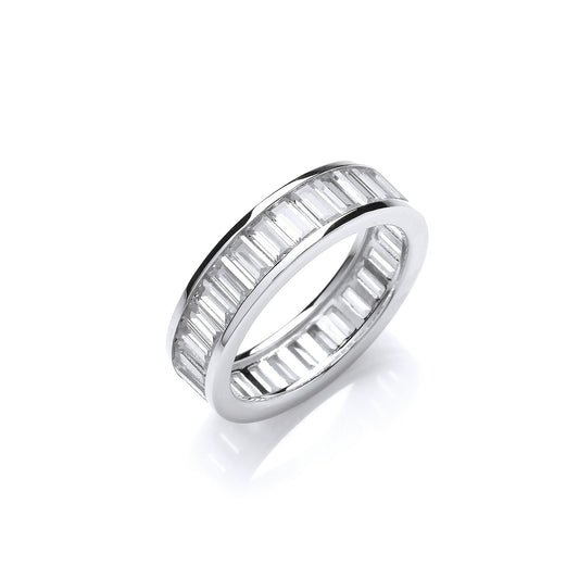 Full Et Baguette Channel Set Cubic Zirconia Ring