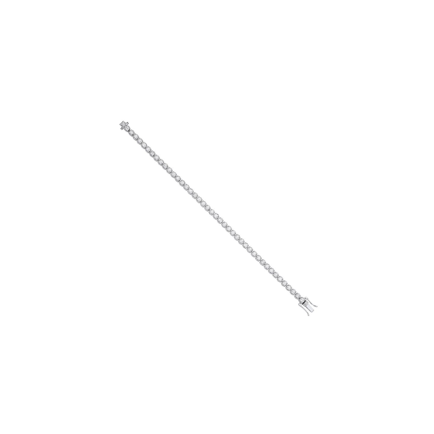 9ct White Gold 3.00ctw Lab Grown Diamond Tennis Bracelet Igi Certified