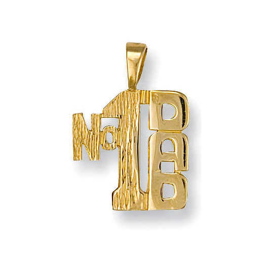 Yellow Gold No:1 Dad Pendant