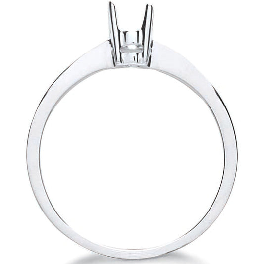 9ct White Gold Ring Mount 0.20-0.25ct
