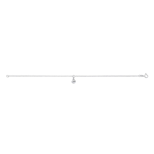 Silver Rhodium Plated Shell Anklet