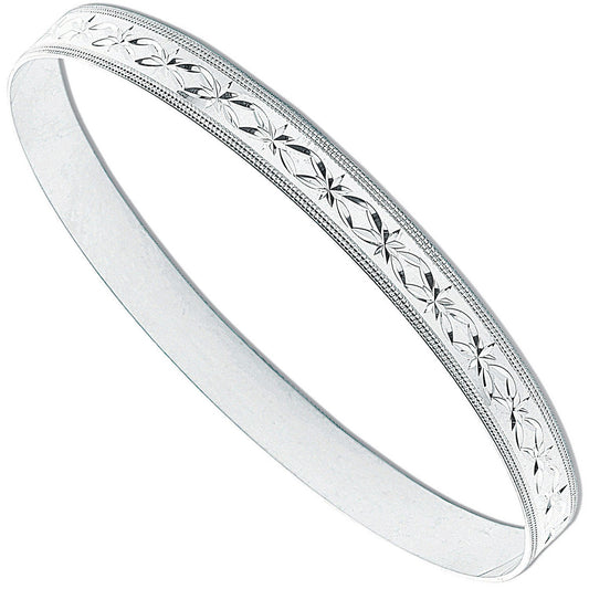 Silver 7mm D/c Slave Bangle