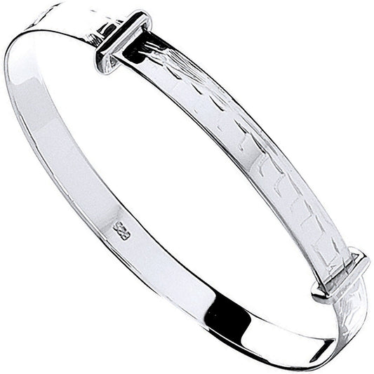 Silver D/c Expandable Baby Bangle