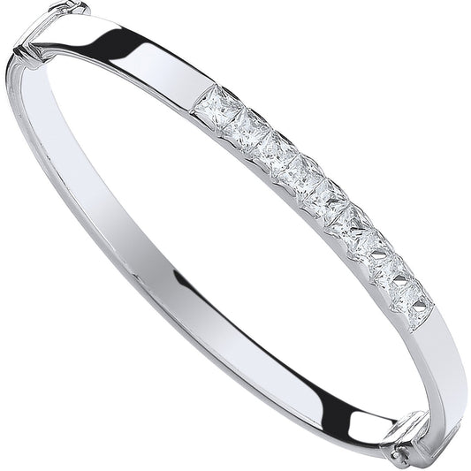 Silver Baby Cubic Zirconia Bangle