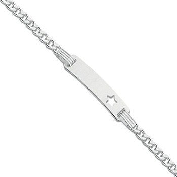 Silver Star Id Baby 6" Bracelet