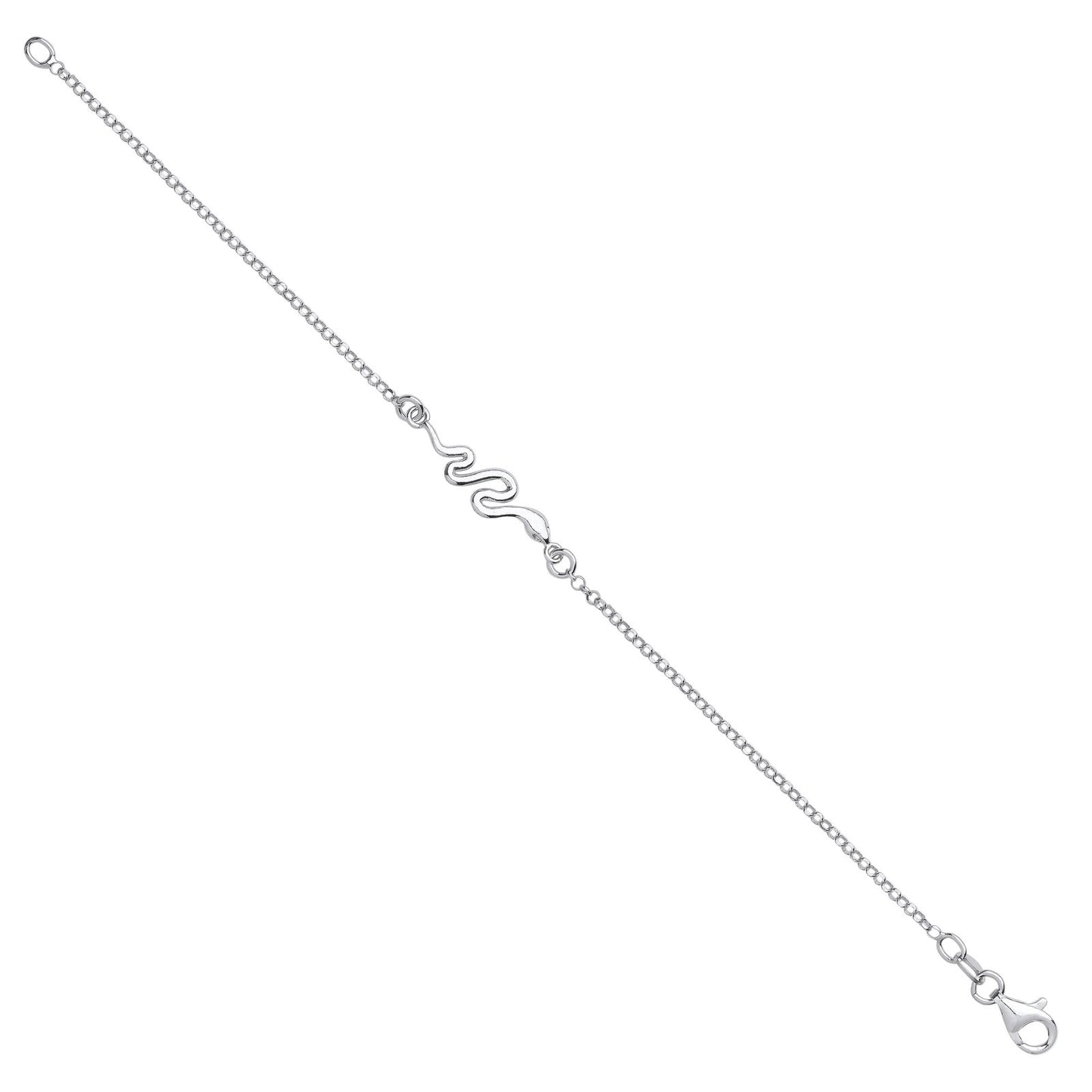Silver Snake Ladies Bracelet