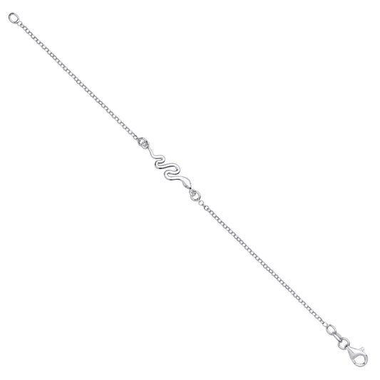Silver Snake Ladies Bracelet