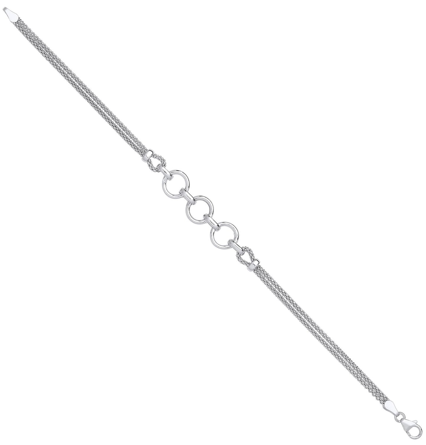 Silver Circles Ladies Bracelet