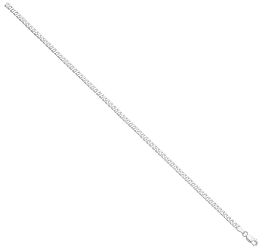 Silver 3.3mm Economy Flat  Curb Chain