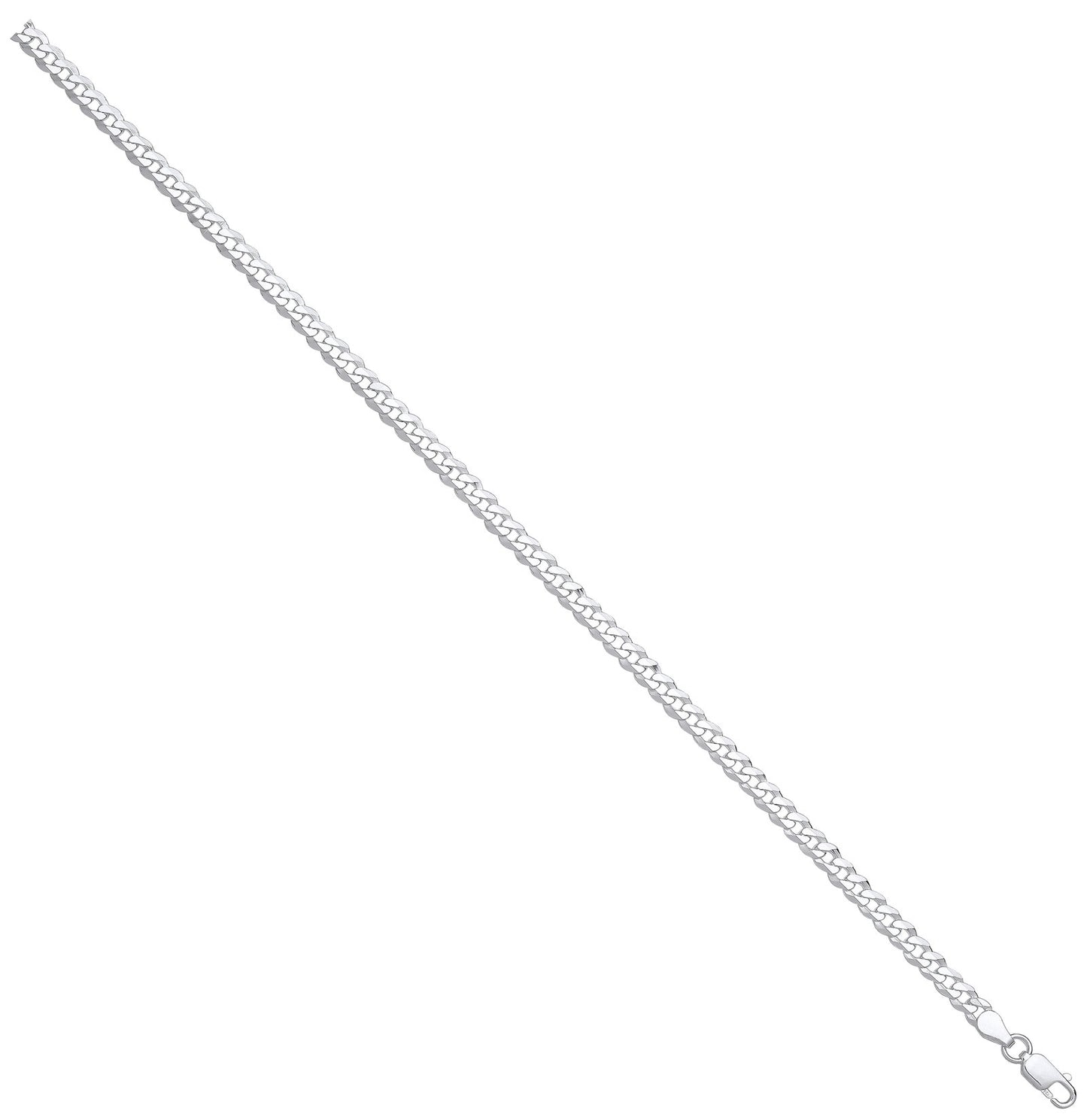 Silver 4.3mm Economy Flat Curb Chain